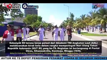 Taruna AAL KJK 2024 Gelar Kirab di Sihanoukville, Kamboja