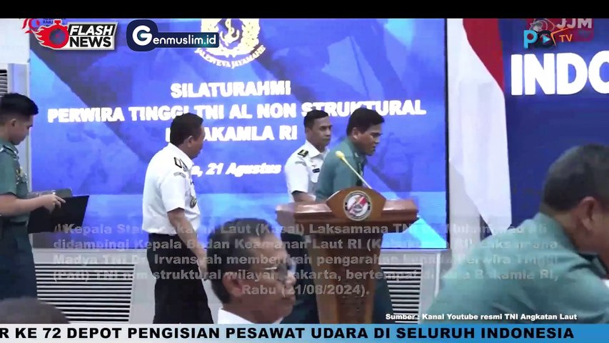 KASAL Beri Pengarahan Kepada Pati TNI AL Non Struktural Wilayah Jakarta di BAKAMLA RI