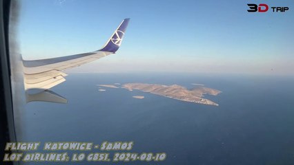Flight LO6851: Katowice - Samos [lądowanie]. 2024-08-10