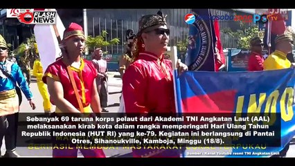 Taruna AAL KJK 2024 Gelar Kirab Kota di Kamboja