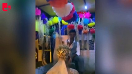 Kamyonetle gelin aldılar