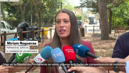 Nogueras critica que no se haya aplicado la Ley de Amnistía a Puigdemont