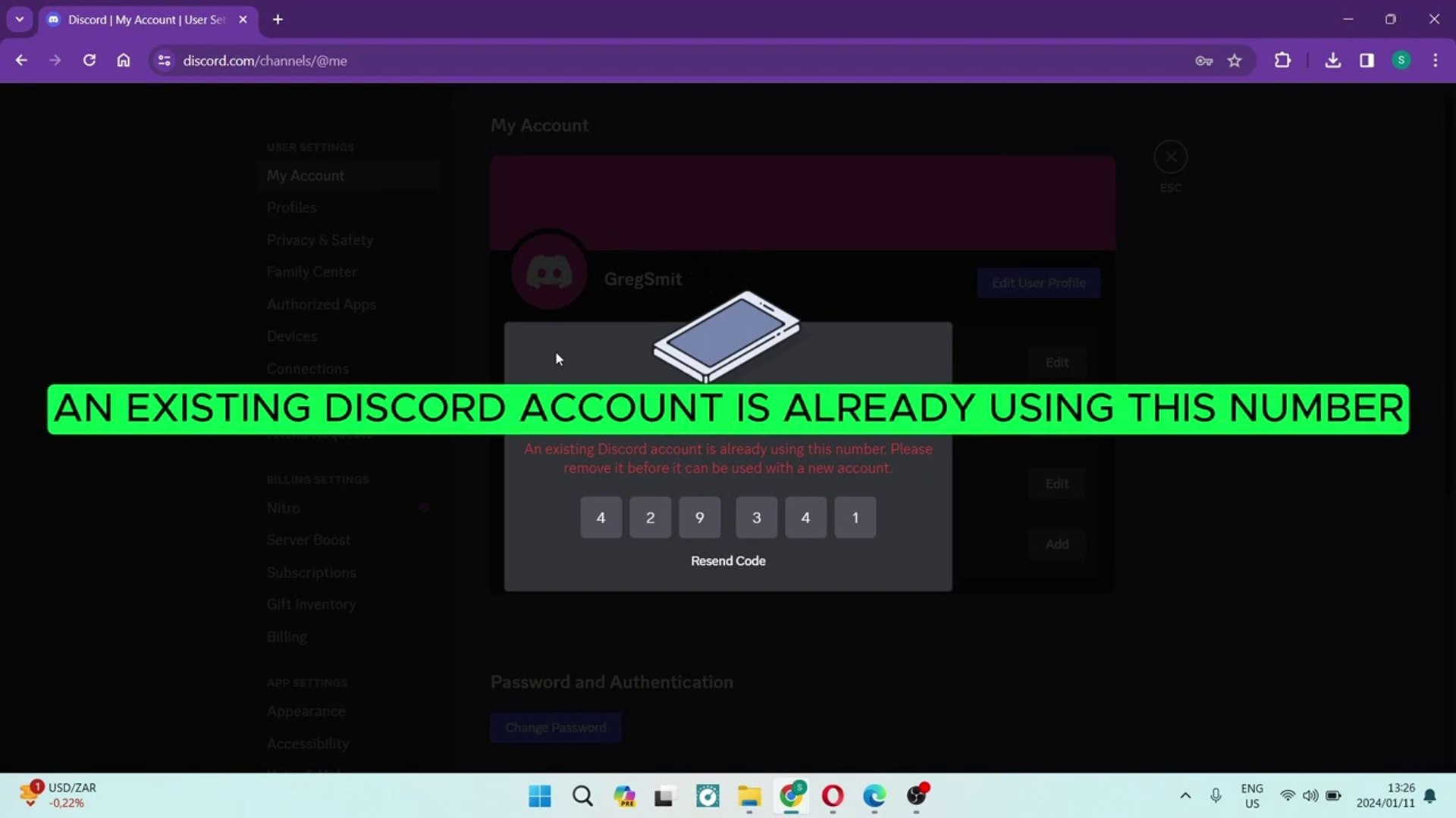 ⁣An Existing Discord Account is Already Using This Phone Number | Discord Solution Tutorial 2026