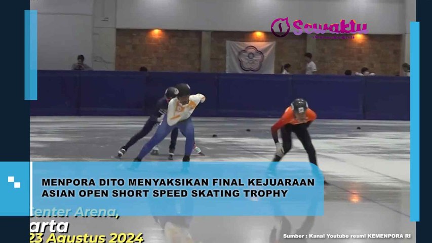 Menpora Dito Menyaksikan Final Kejuaraan Asian Open Short Speed Skating Trophy