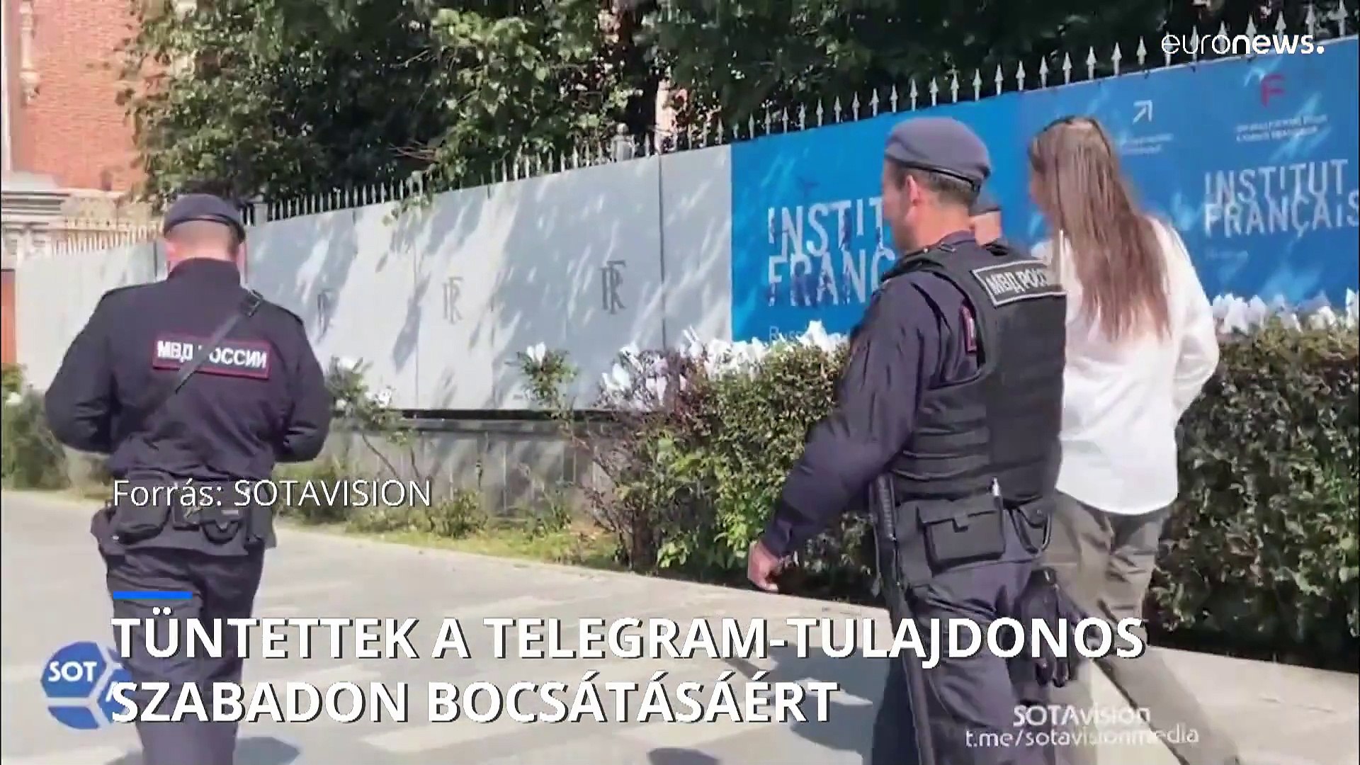Tüntettek Moszkvában a Telegram tulajdonosának szabadon bocsátásáért