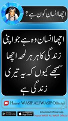Acha Insan Kon Hai __ #wasifaliwasif #shorts