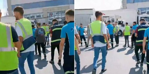 Arnavutköy'de Getir Deposu işçilerinden iş bırakma eylemi