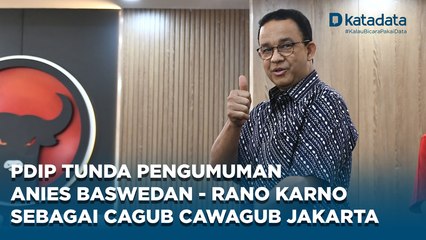 Sudah Berangkat ke DPP PDIP namun Pengumuman Pencalonan Anies-Rano Ditunda
