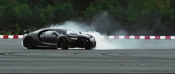 High speed drift Bugatti Chiron