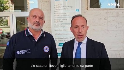 Incendio Torre Spaccata, l'assessore Righini in visita ai soccorritori al Sant'Eugenio