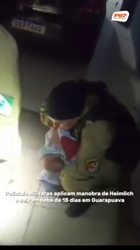 Policiais Militares aplicam manobra de Heimlich e salvam bebê de 15 dias em Guarapuava