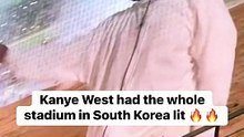 Kanye West had the whole stadium in South Korea lit via: TT: kolyakoreec