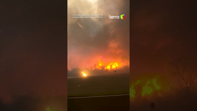 Motoristas compartilham imagens assustadoras do fogo ao redor das estradas no interior de SP