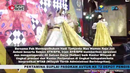 Menteri AHY Berikan Penghargaan kepada 46 Satuan Kerja Berpredikat Wilayah Tertib Administrasi Berintegritas