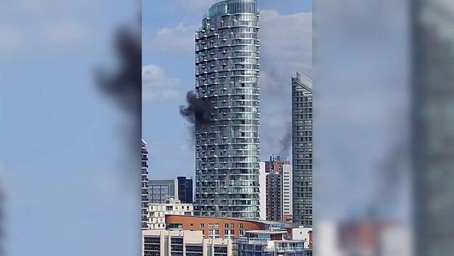 Second London high-rise fire in 24 hours burns at flats in Blackwall