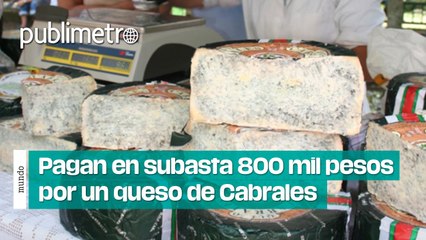 ¿A qué sabrá? Pagan en subasta 800 mil pesos por un queso de Cabrales