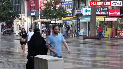 Denizli aylar sonra gelen yağmurla serinledi