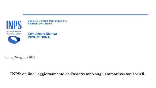 CASSA INTEGRAZIONE e NASpI 2024: I dati INPS luglio 2024