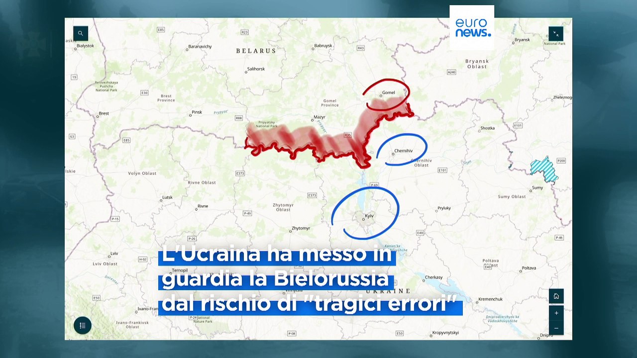 Ucraina e Bielorussia, tensioni al confine: la mappa di Euronews