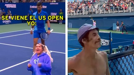 US Open: Aficionados del tenis quedan sorprendidos con la aparición de Wendy Guevara y Don Ramón en promoción del torneo