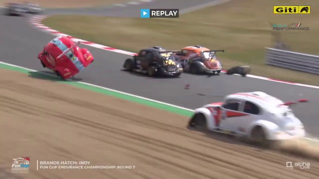 Fun Cup Endurance Championship 2024 Brands Hatch Ratcliff Big Crash