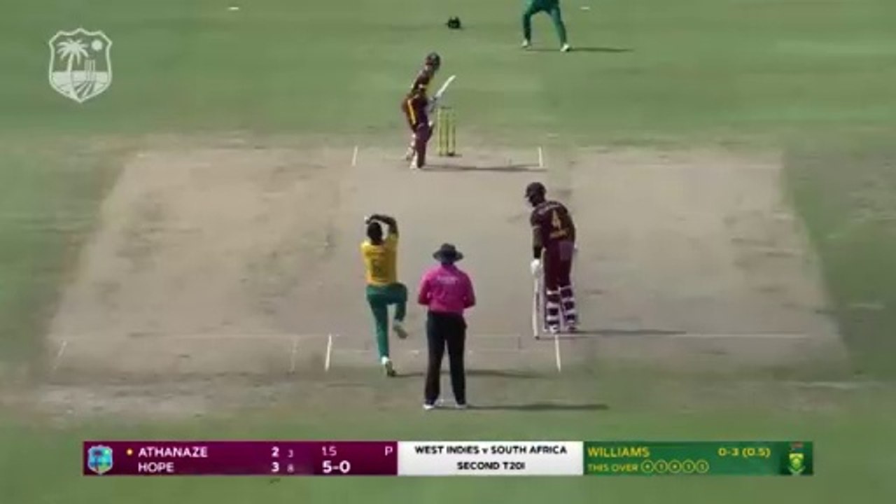 Watch highlights of the 2nd T20I, between West Indies and South Africa at the Brian Lara Cricket Academy, Tarouba.