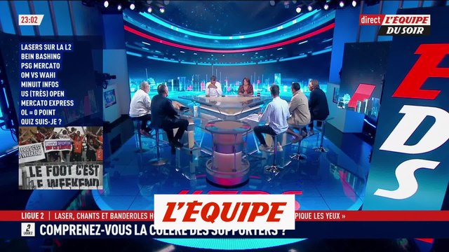 Banderoles contre beIN Sports, lasers et contestations au stade Bauer - Foot - L2