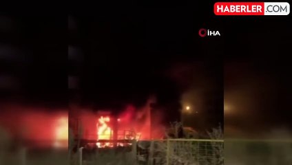 Tokat'ta inşaat halindeki 10 katlı binada korkutan yangın