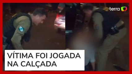 Policial Militar é flagrado agredindo mulher durante abordagem no Paraná