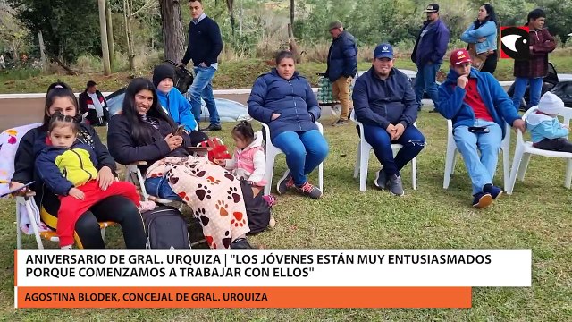 Aniversario de Gral. Urquiza | Los jóvenes están muy entusiasmados porque comenzamos a trabajar con ellos , afirmó la concejal Agostina Blodek