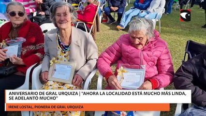 Aniversario de Gral Urquiza | "Ahora la localidad está mucho más linda, se adelantó mucho", señaló una pionera