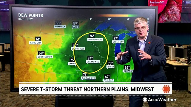 Severe storm threat poses a risk for extreme winds in the Northern Plains