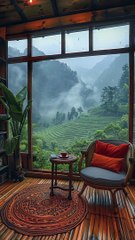 Escape to a serene oasis on a stormy evening.