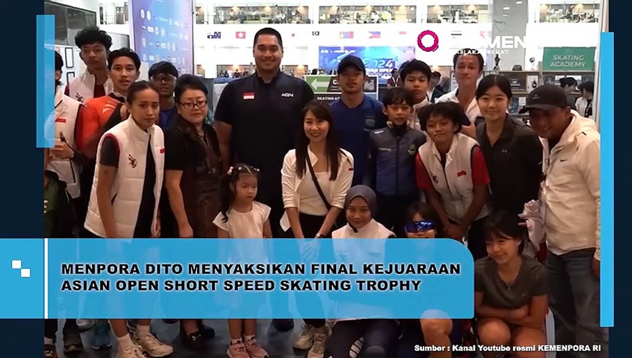 Menpora Dito Menyaksikan Final Kejuaraan Asian Open Short Speed Skating Trophy