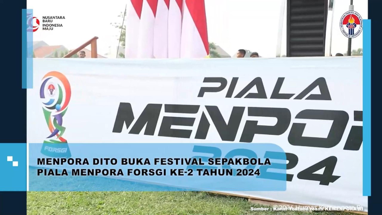 Menpora Dito Buka Festival Sepakbole Piala Menpore FORSGI Ke-2 Tahun 2024