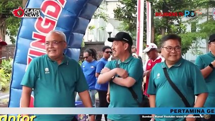 Kemenpora Gelar Jalan Sehat dan Senam Bersama Dengan Forses dan Forkomsam