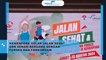 Kemenpora Gelar Jalan Sehat dan Senam Bersama dengan Forses dan Forkomsam