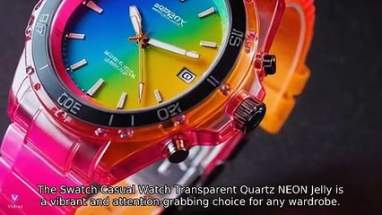 Swatch Casual Watch Transparent Quartz NEON Jelly