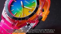 Swatch Casual Watch Transparent Quartz NEON Jelly