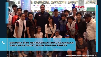 Menpora Dito Menyaksikan Final Kejuaraan Asian Open Short Speed Skating Trophy