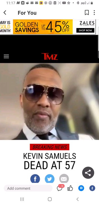 KEVIN SAMUELS  DEAD AT 57