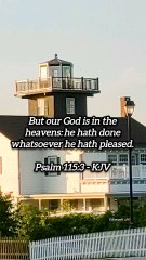 But our God is in the heavens: he hath done whatsoever he hath pleased.Psalm 115:3 - KJV