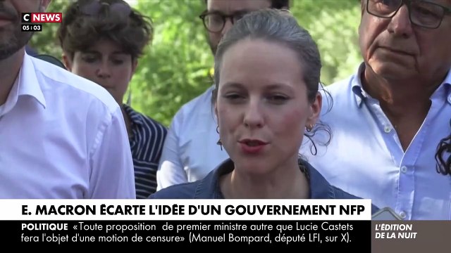 Premier Ministre - Le point sur la situation ce matin : Lucie Castets va rentrer chez elle et Emmanuel Macron va (encore) consulter mais ni LFI, ni le RN, ni Eric Ciotti...,