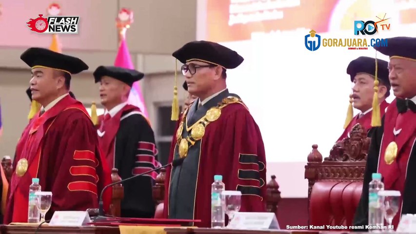 MOMEN MENHAN PRABOWO SUBIANTO HADIRI WISUDA 425 MAHASISWA UNHAN RI