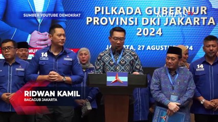 [FULL] Ridwan Kamil Usai Dapat Dukungan dari Demokrat di Pilgub Jakarta: Kami Bukan Datang dari Nol