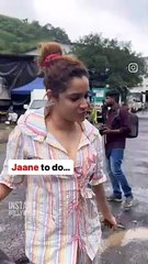 Ankita Lokhande arrives on set, ready to dazzle.