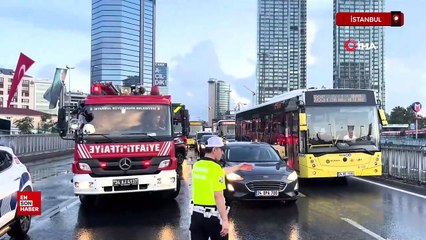 İstanbul Şişli'de otomobil, İETT otobüsüne çarptı