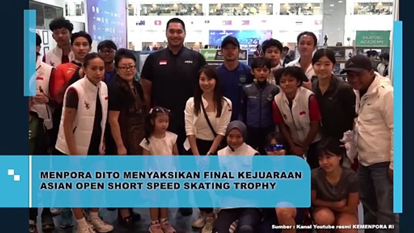 Menpora Dito Menyaksikan Final Kejuaraan Asian Open Short Speed Skating Trophy