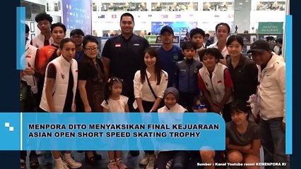 Menpora Dito Saksikan Final Asian Open Short Speed Skating Trophy