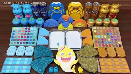 GOLD vs BLUE I Mixing random into Glossy Slime